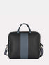 Leather Travel Bag - Black / Blue