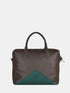 Leather Travel Bag - Grey-Green