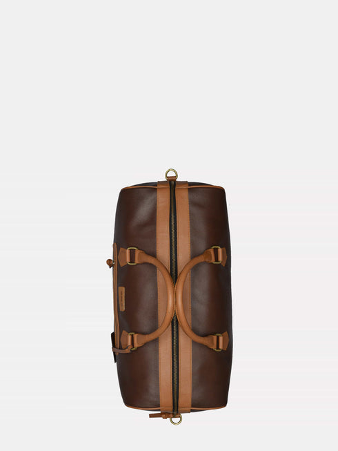 Leather Travel Bag - Brown / Tan