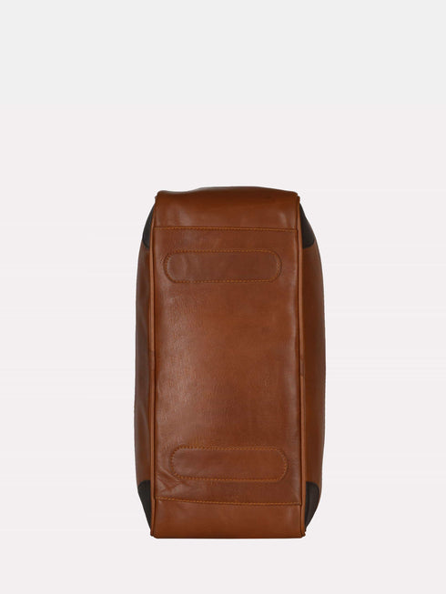 Leather Travel Bag - Brown / Tan