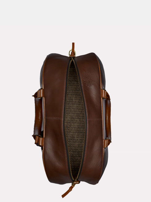 Leather Travel Bag - Brown