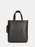 Leather Tote - Grey