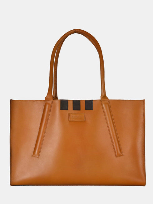 Leather Tote - Tan
