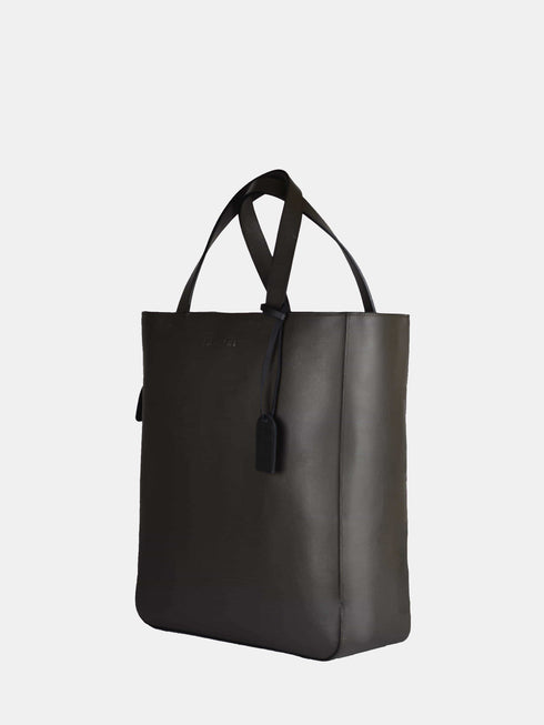 Leather Tote - Grey