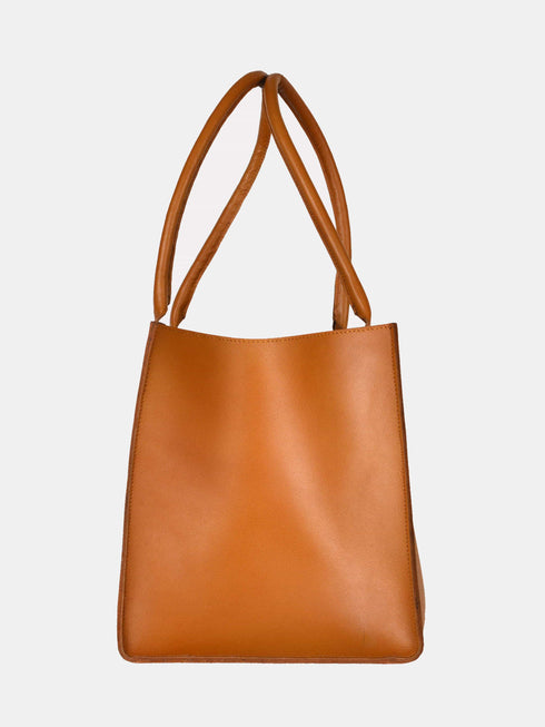 Leather Tote - Tan