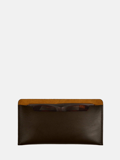 Leather Eyewear Case - Dark Brown