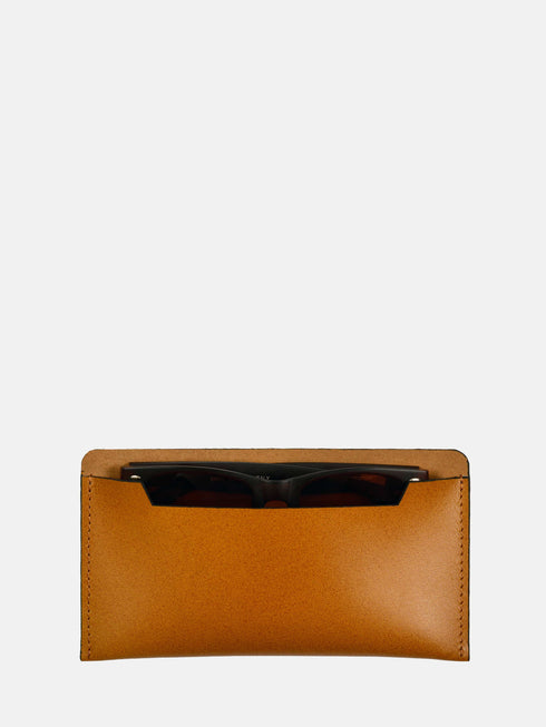 Leather Eyewear Case - Tan
