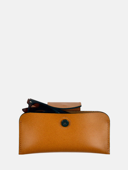 Leather Eyewear Case - Tan