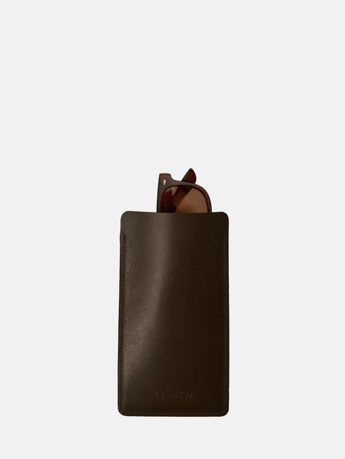 Leather Eyewear Case - Dark Brown