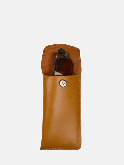 Leather Eyewear Case - Tan