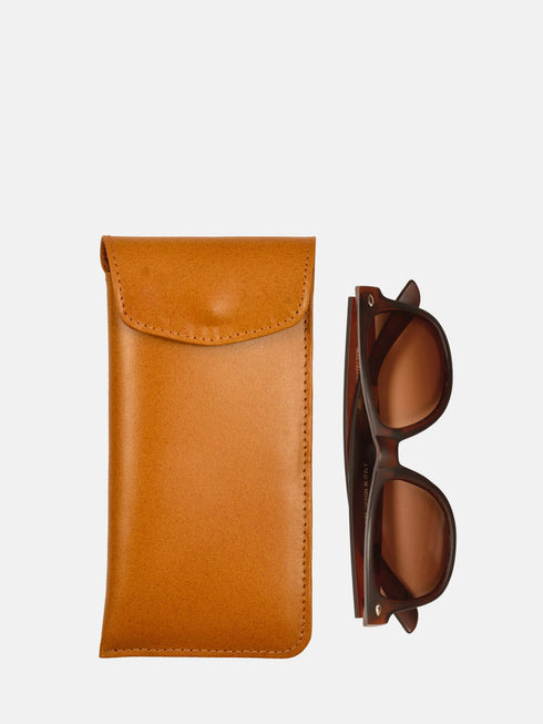 Leather Eyewear Case - Tan