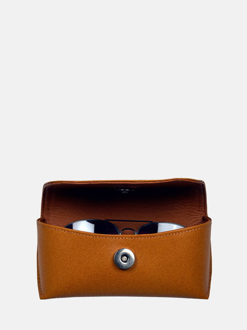 Leather Eyewear Case - Tan