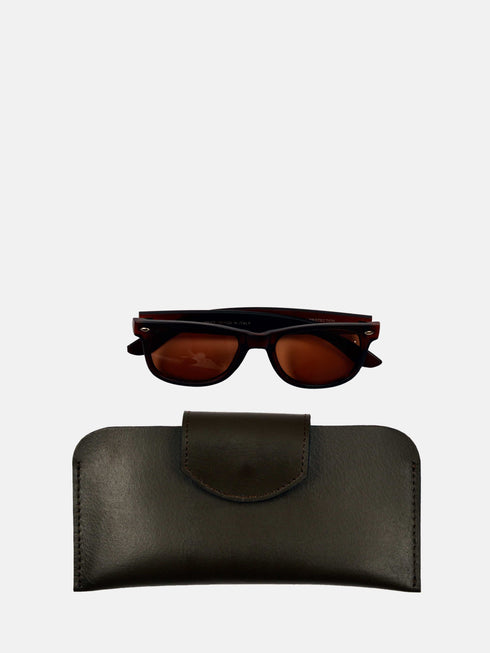Leather Eyewear Case - Dark Brown