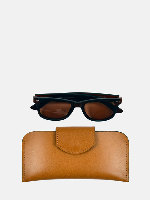 Leather Eyewear Case - Tan