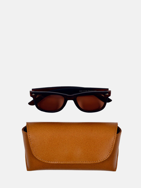 Leather Eyewear Case - Tan