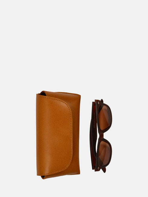 Leather Eyewear Case - Tan