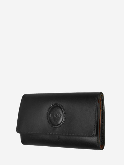 Leather Wallet - Black/Brown
