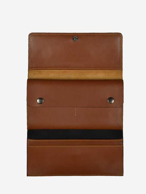 Leather Wallet - Black/Brown
