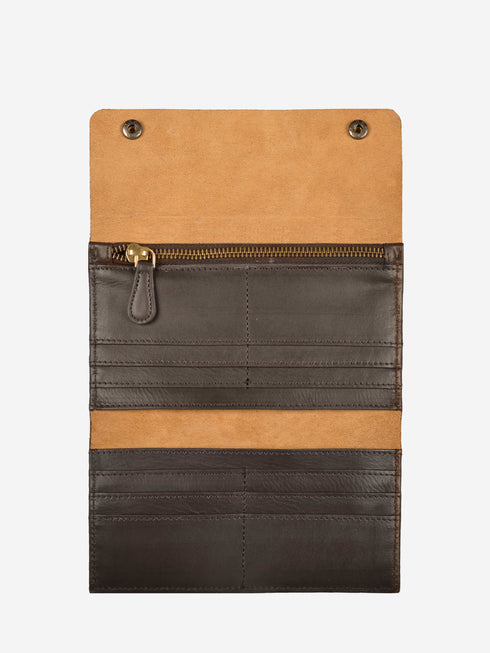 Leather Wallet - Dark Brown