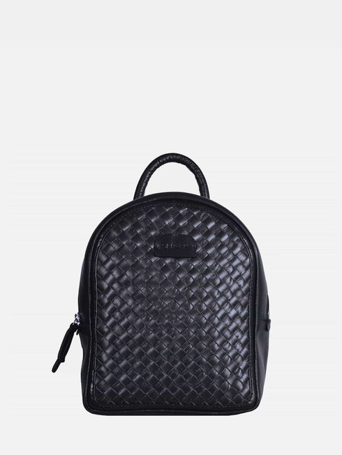Leather Backpack - Grey
