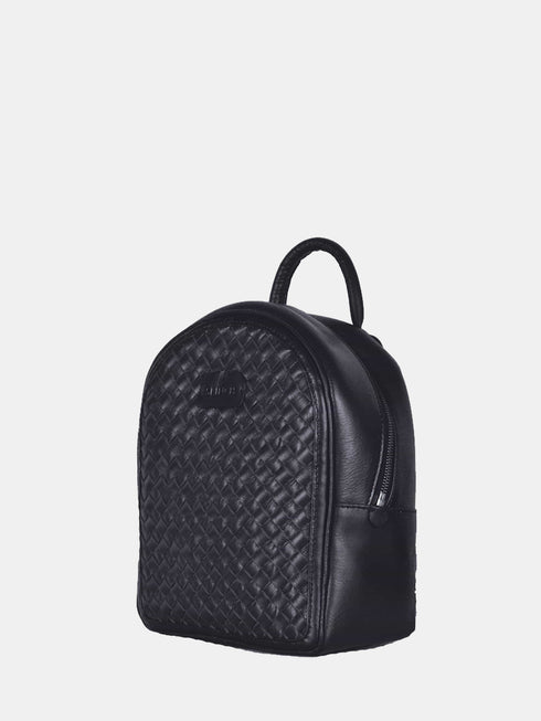 Leather Backpack - Grey