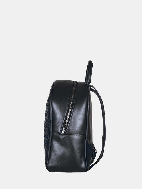 Leather Backpack - Grey