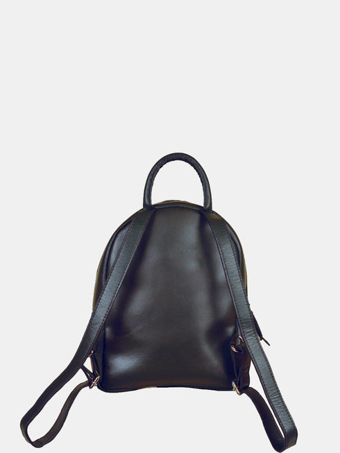 Leather Backpack - Grey
