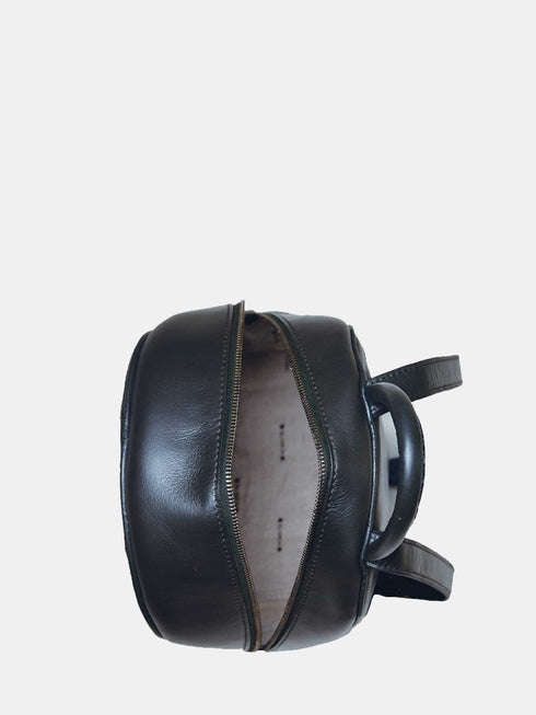 Leather Backpack - Grey