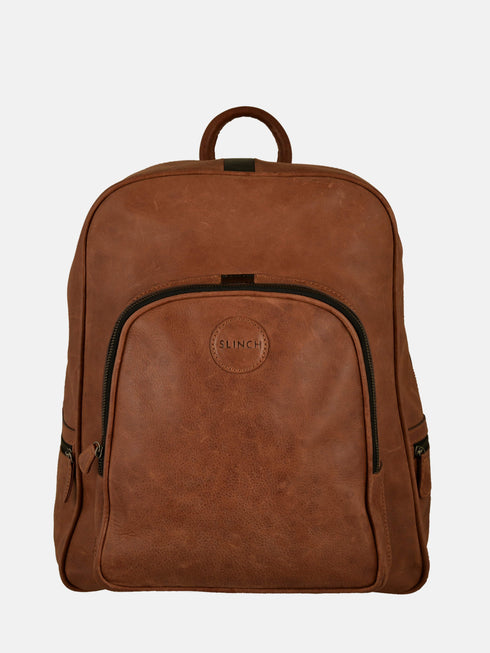Leather Backpack - Brown