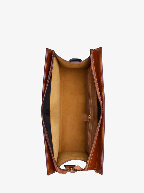 Leather Tote - Brown