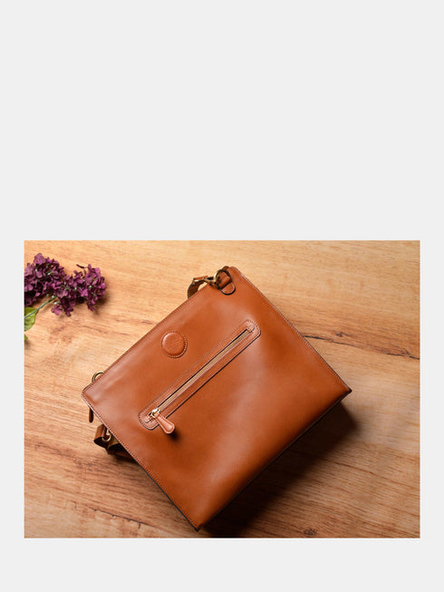 Leather Tote - Brown