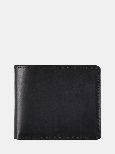 Leather Wallet - Black / Tan
