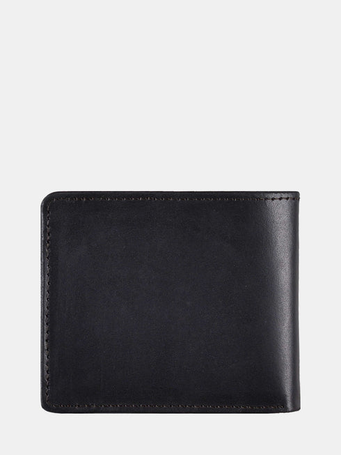 Leather Wallet - Black / Tan